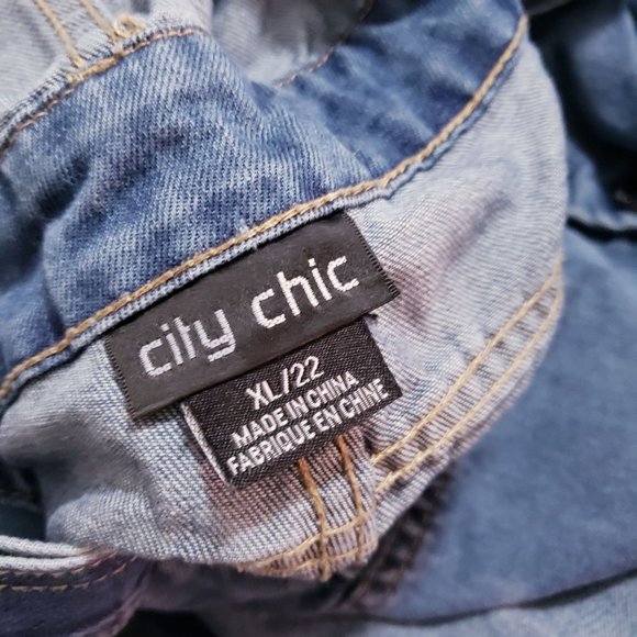 City Chic Blue Denim Overalls - Picture 10 of 10